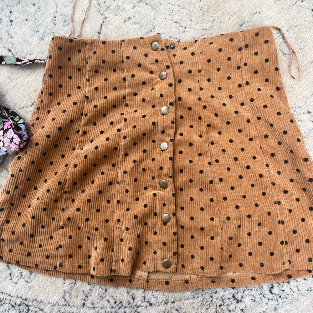 Button front skirt